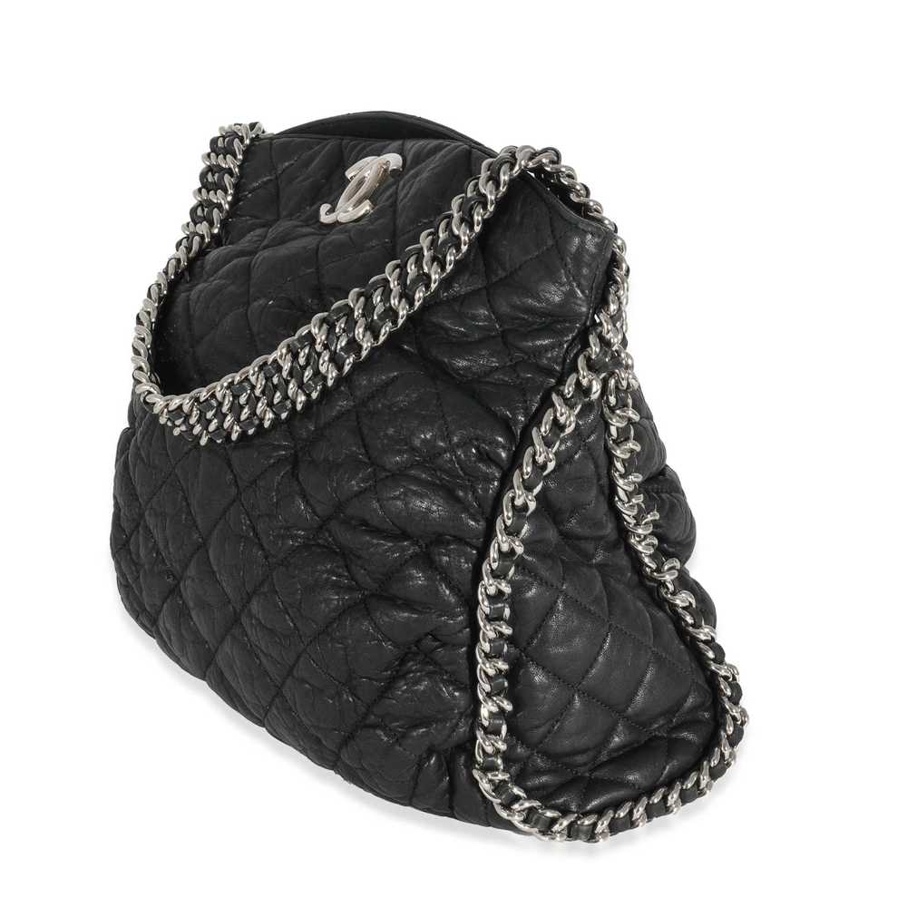 Chanel Chanel Black Washed Lambskin Chain Around … - image 2