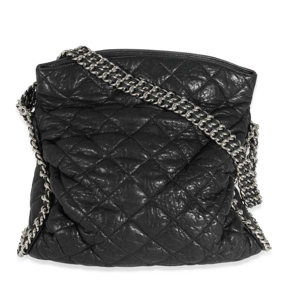 Chanel Chanel Black Washed Lambskin Chain Around … - image 3