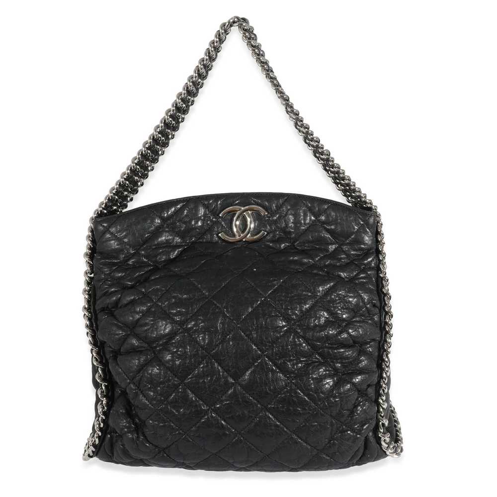 Chanel Chanel Black Washed Lambskin Chain Around … - image 4