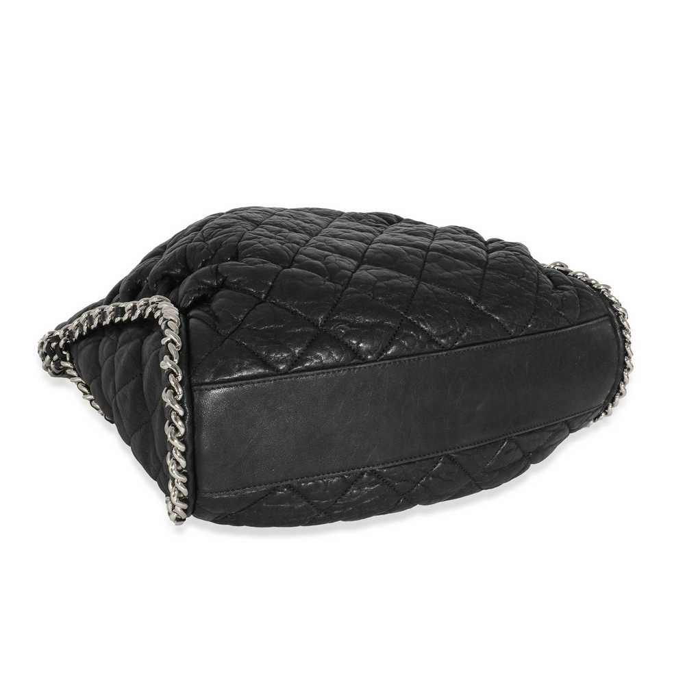 Chanel Chanel Black Washed Lambskin Chain Around … - image 6