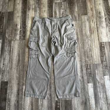 RedHead Men's Cargo Convertible Pants Shorts Green Cotton Hiking