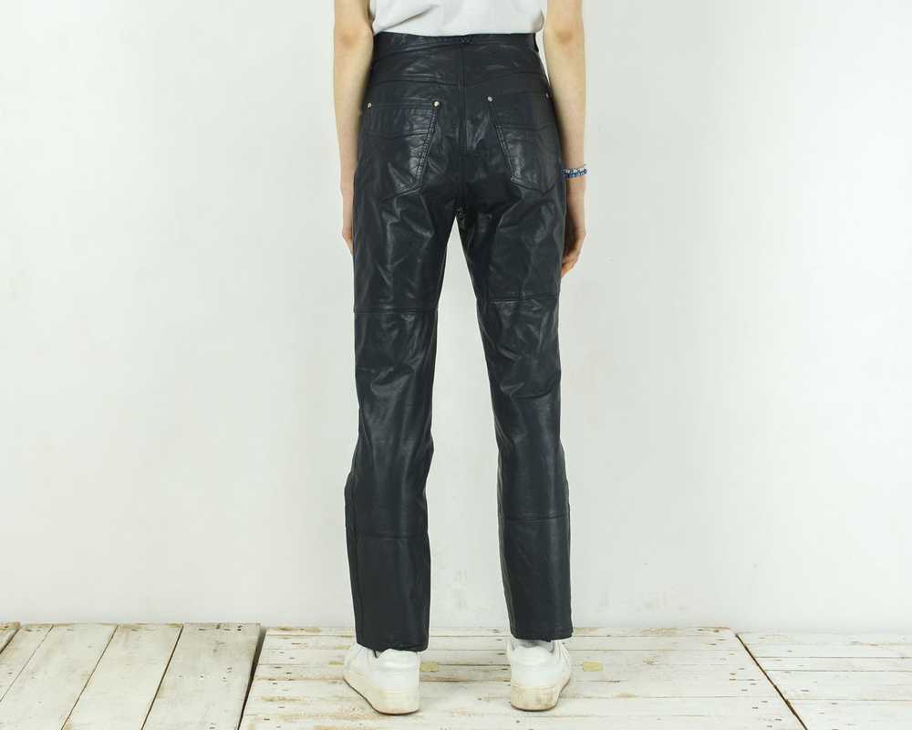 Genuine Leather × Other × Vintage Black Leather P… - image 3