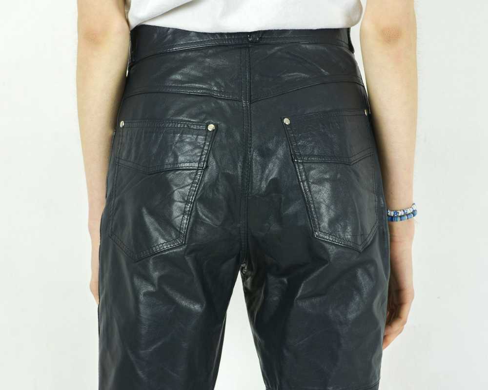 Genuine Leather × Other × Vintage Black Leather P… - image 5