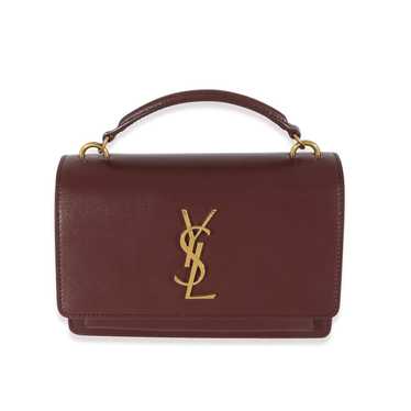 Yves Saint Laurent Saint Laurent Burgundy Leather… - image 1