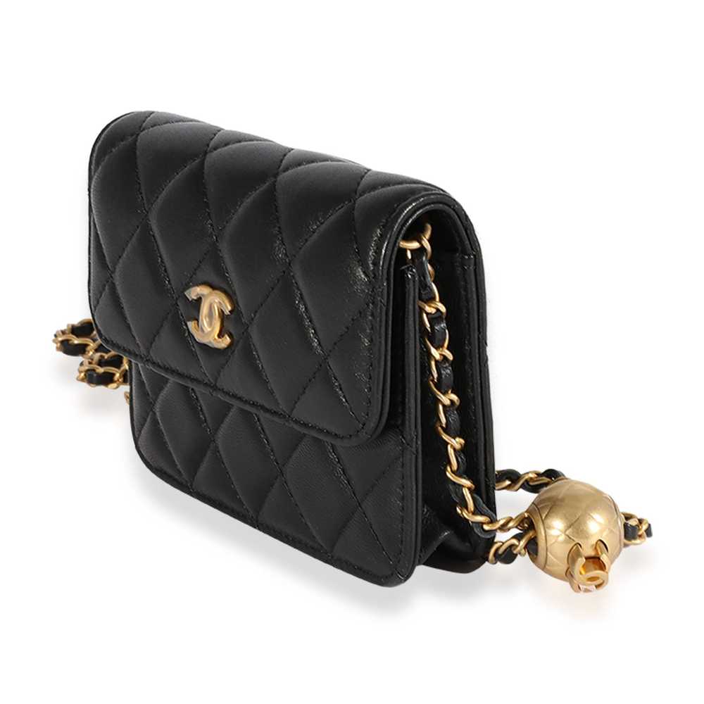 Chanel Chanel Black Quilted Lambskin Pearl Crush … - image 2