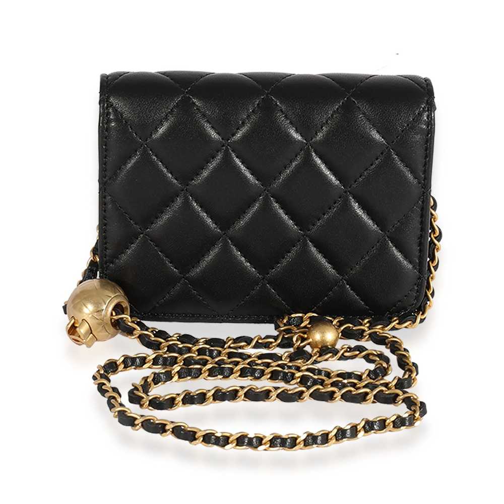 Chanel Chanel Black Quilted Lambskin Pearl Crush … - image 3