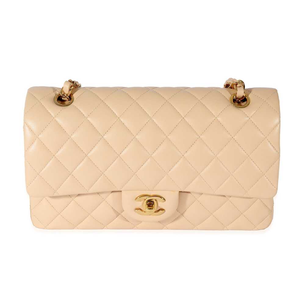 Chanel Chanel Beige Lambskin Medium Classic Doubl… - image 1