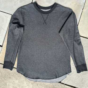 Other 2 Tone Black/Off White Waffle Knit Thermal - image 1