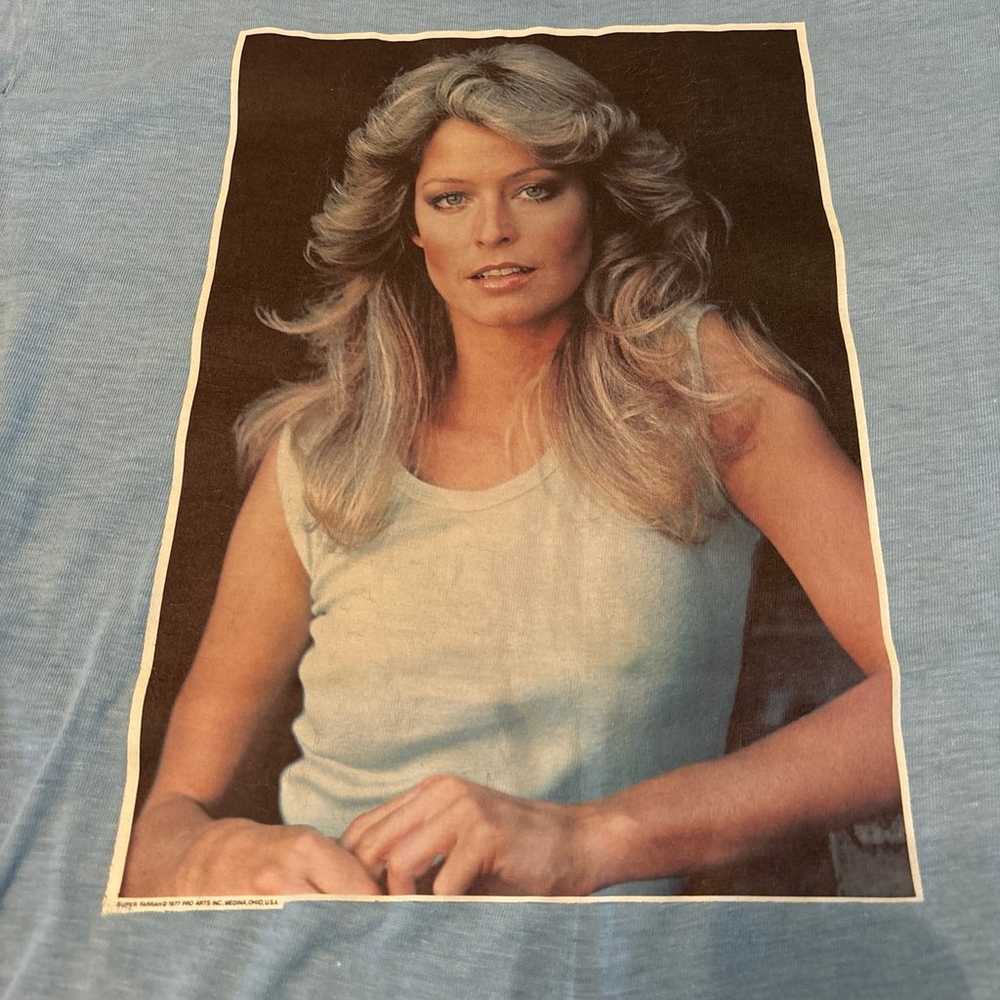 Vtg Farrah Fawcet 1977 Logan’s Run shirt size Lrg - image 1