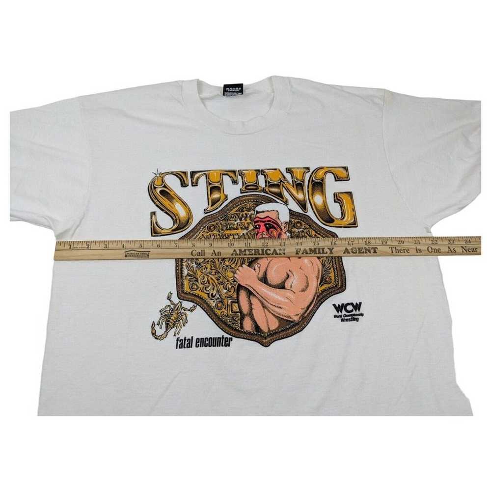 Vintage STING FATAL ENCOUNTER 90s WCW Shirt Sz XL… - image 11