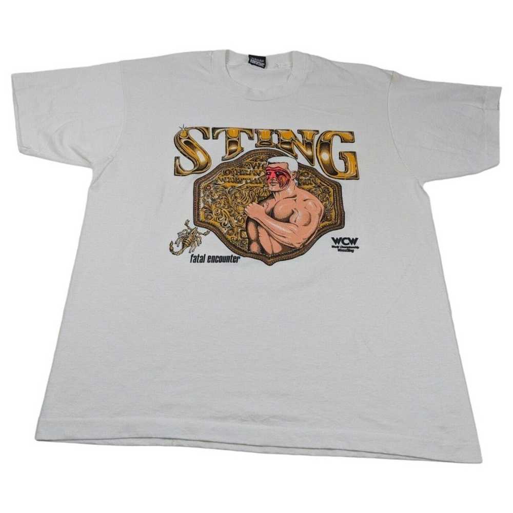 Vintage STING FATAL ENCOUNTER 90s WCW Shirt Sz XL… - image 1