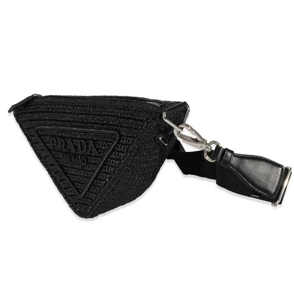 Prada Prada Raffia Black Triangle Bag - image 2