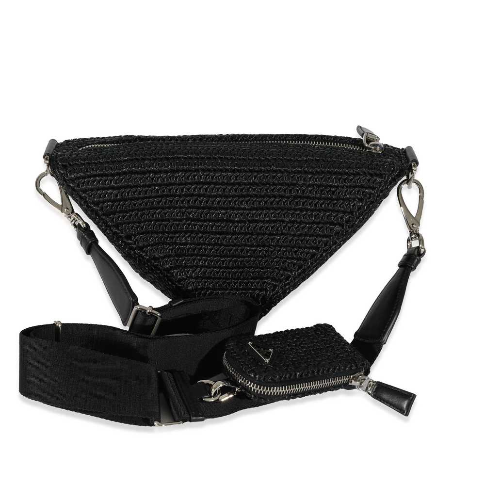 Prada Prada Raffia Black Triangle Bag - image 3