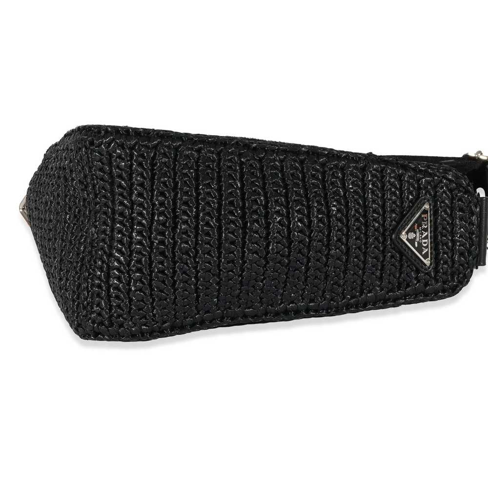 Prada Prada Raffia Black Triangle Bag - image 7