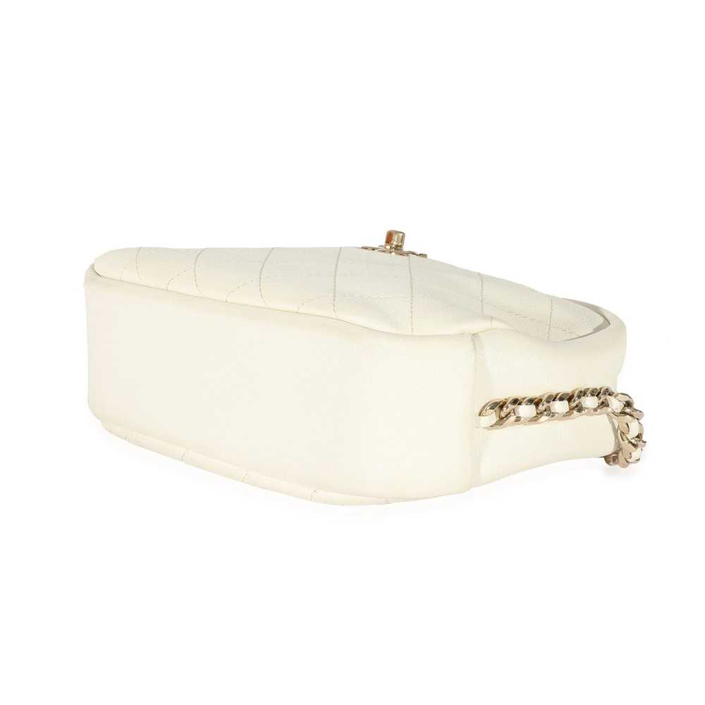 Chanel Chanel White Leather Casual Trip Camera Bag - image 6