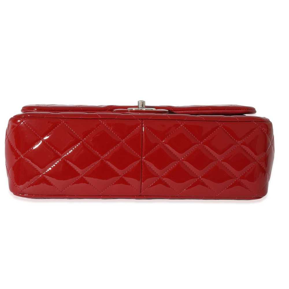 Chanel Chanel Red Quilted Patent Leather Jumbo Do… - image 5