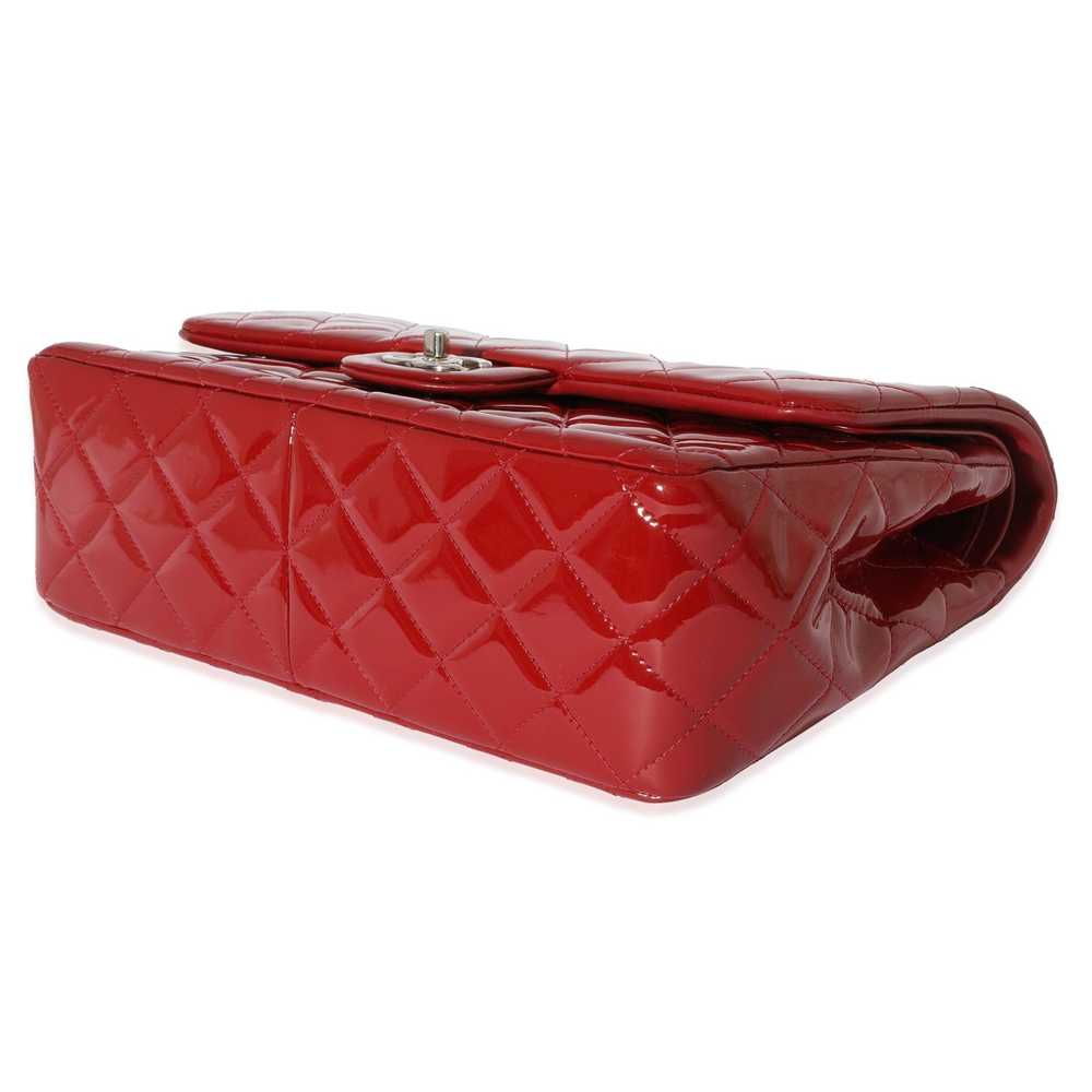 Chanel Chanel Red Quilted Patent Leather Jumbo Do… - image 7