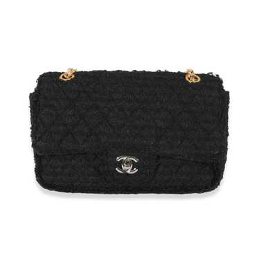 Chanel Chanel Black Boucle CC Medium Flap Bag - image 1