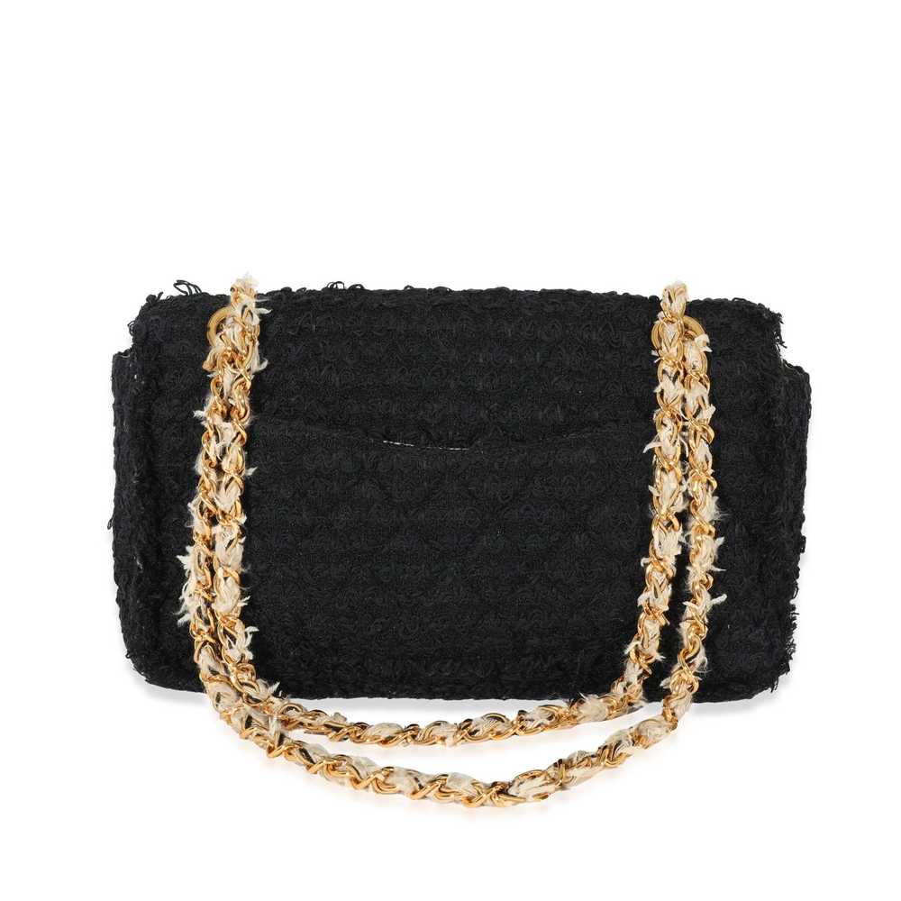 Chanel Chanel Black Boucle CC Medium Flap Bag - image 3