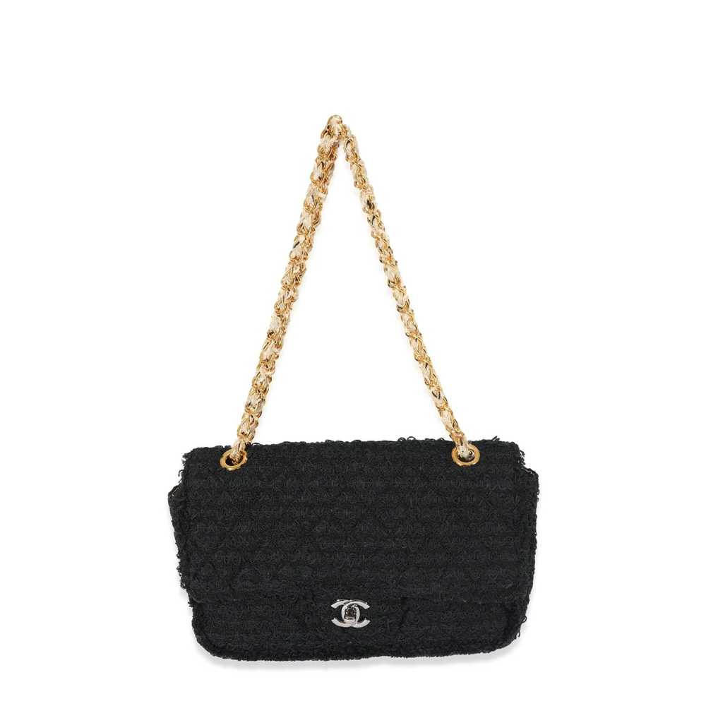 Chanel Chanel Black Boucle CC Medium Flap Bag - image 4