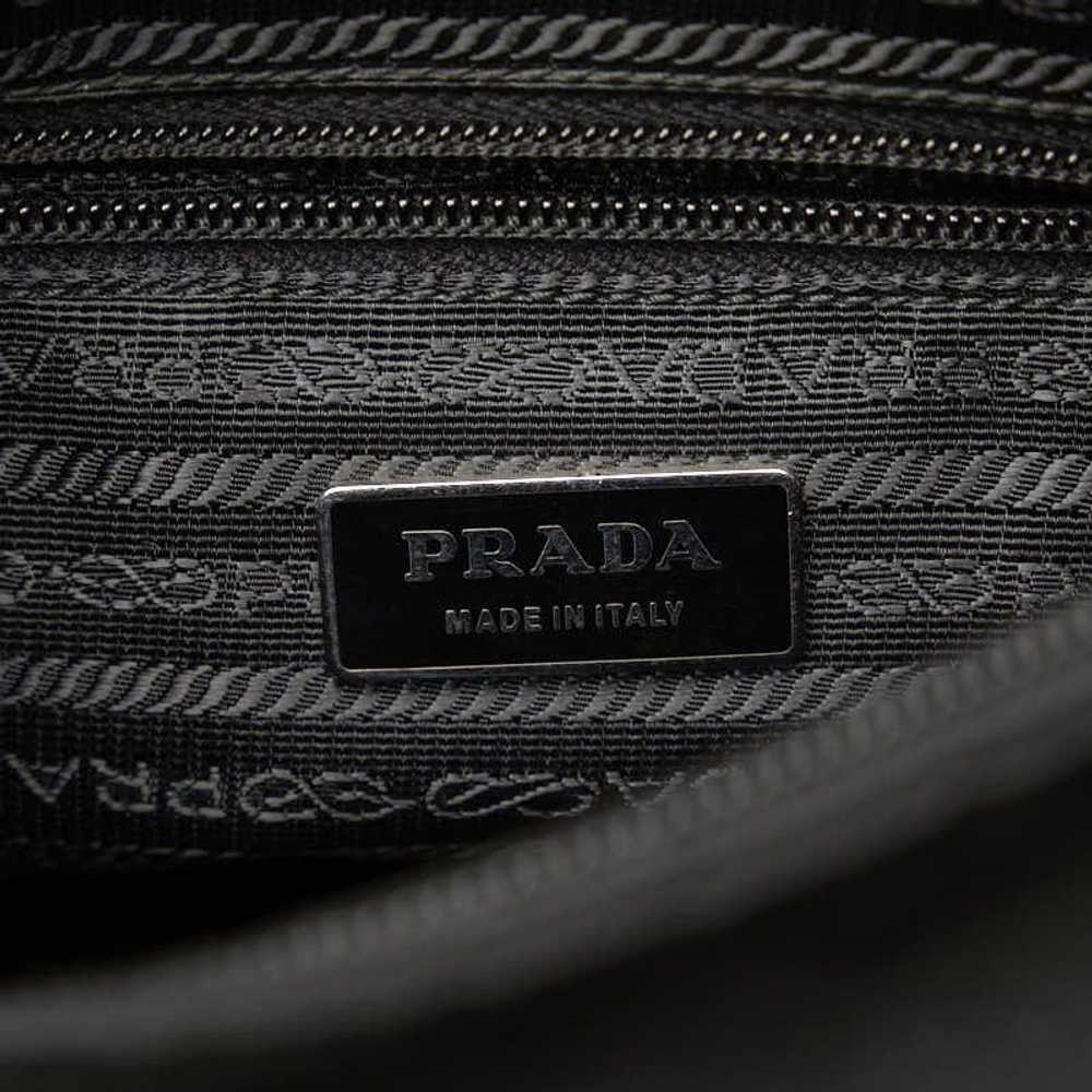 Prada Prada Triangle Shoulder Bag Black Nylon Lea… - image 7