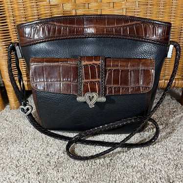 Vintage Brighton leather crossbody or shoulder ba… - image 1
