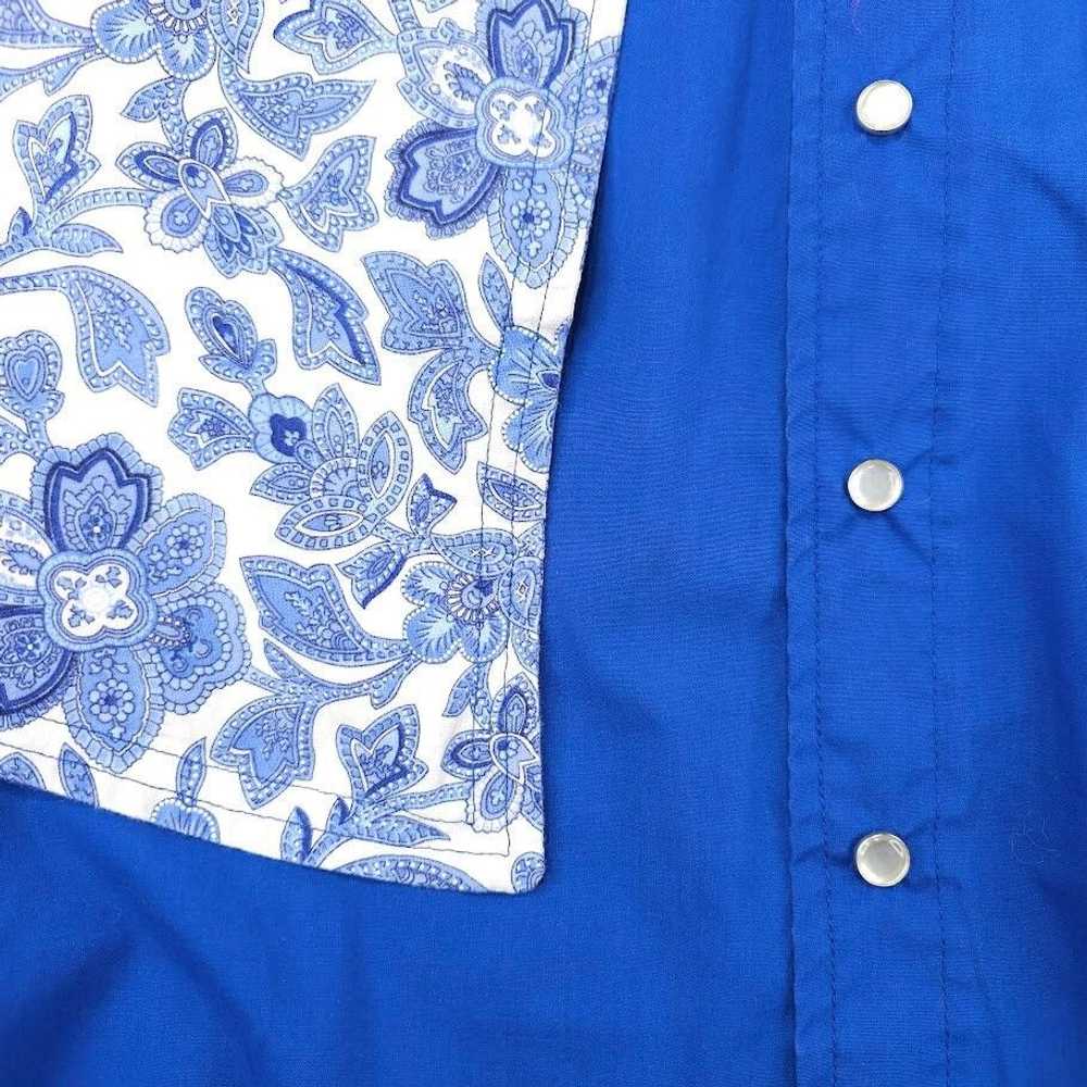 Vintage Vintage Western Shirt Mens Size XL Blue P… - image 2