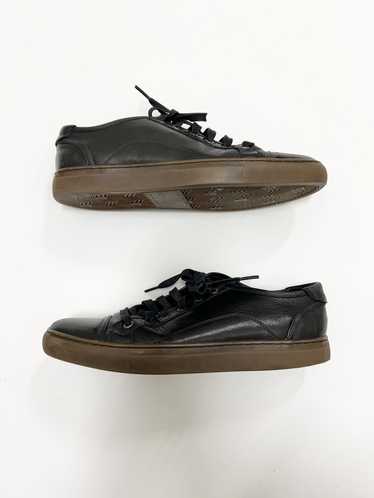 Frye Frye Justin Low Top Black Leather Sneakers Me