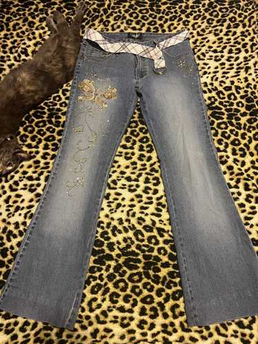 Vintage Angels Y2K rhinestone jeans