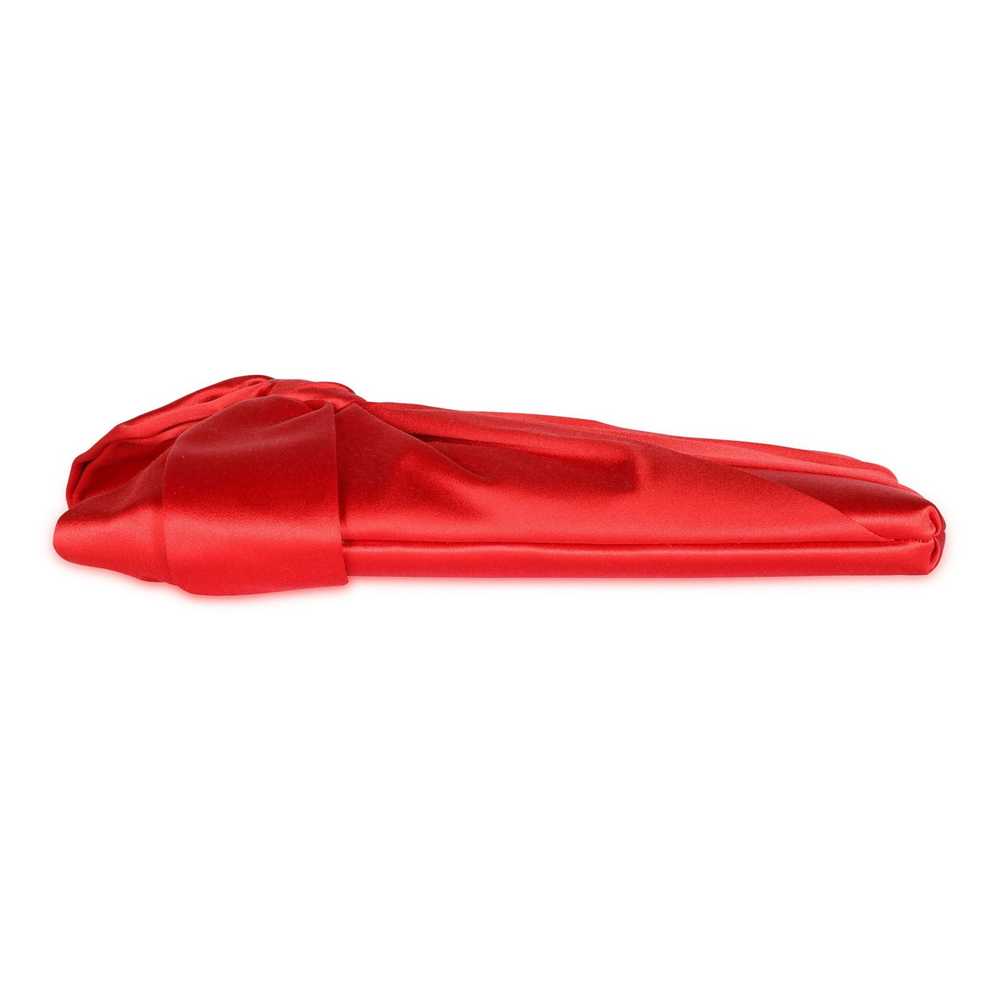 Valentino Valentino Red Satin Bow Clutch - image 4