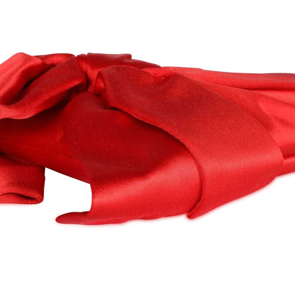 Valentino Valentino Red Satin Bow Clutch - image 5