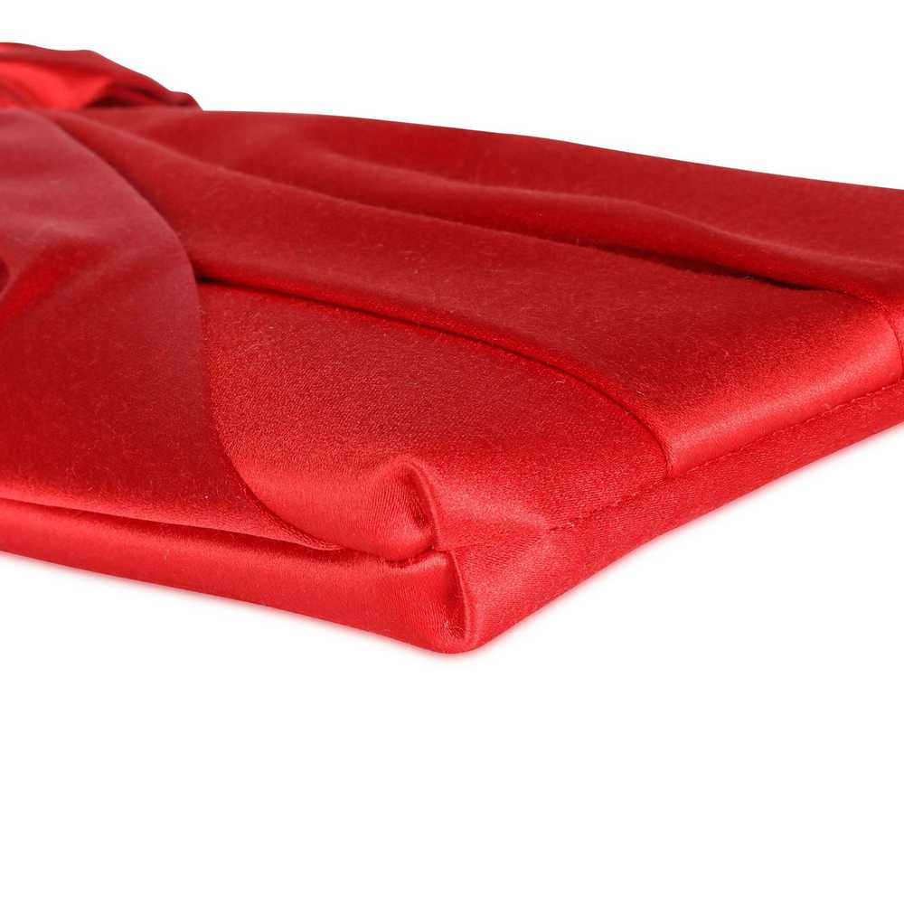 Valentino Valentino Red Satin Bow Clutch - image 6