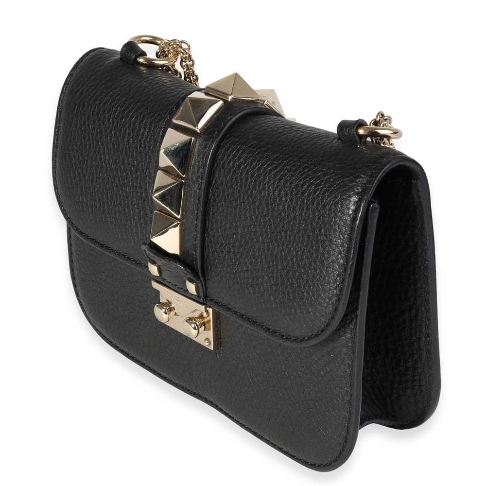 Valentino Valentino Black Pebbled Leather Rockstu… - image 2