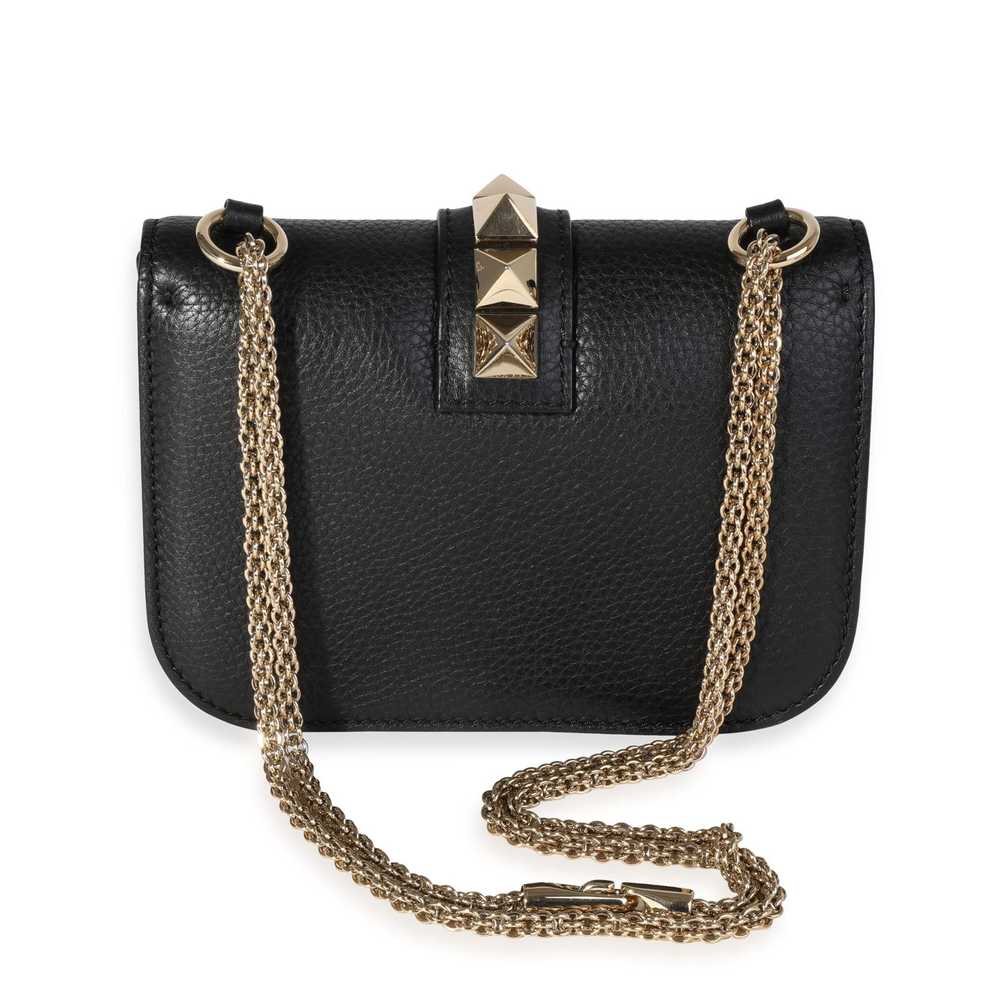 Valentino Valentino Black Pebbled Leather Rockstu… - image 3