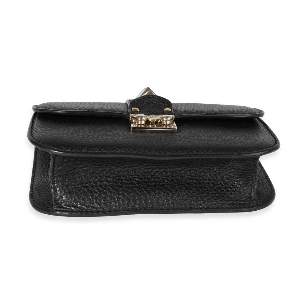 Valentino Valentino Black Pebbled Leather Rockstu… - image 5