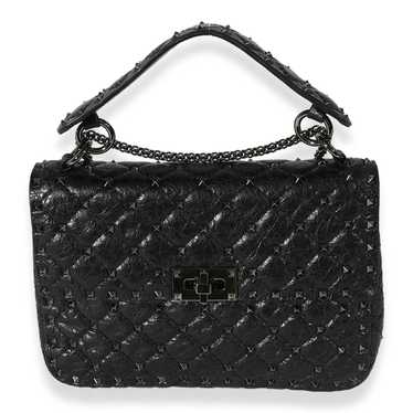 Valentino Valentino Black Leather Medium Rockstud… - image 1