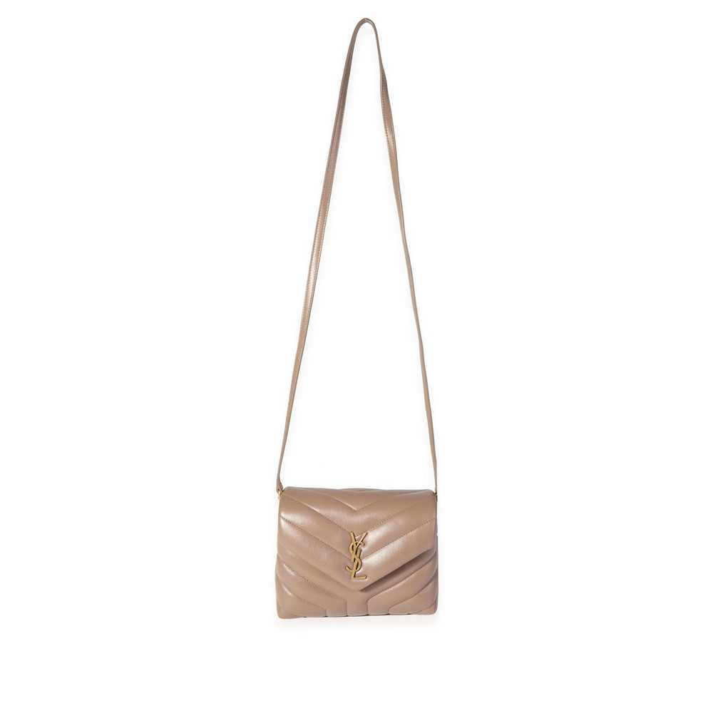 Yves Saint Laurent Saint Laurent Taupe Matelassé … - image 4