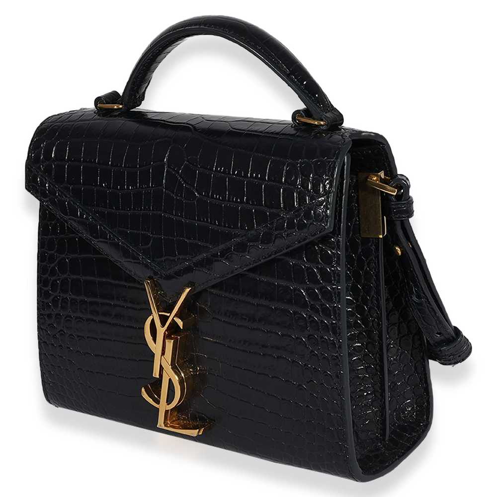 Yves Saint Laurent Saint Laurent Navy Crocodile-E… - image 2