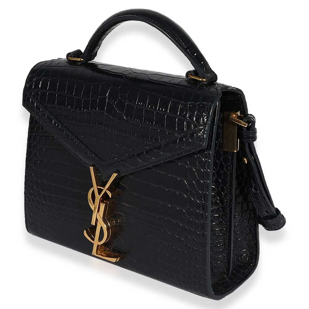 Yves Saint Laurent Saint Laurent Navy Crocodile-E… - image 3