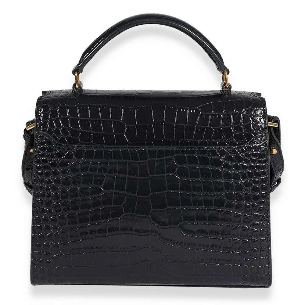 Yves Saint Laurent Saint Laurent Navy Crocodile-E… - image 5