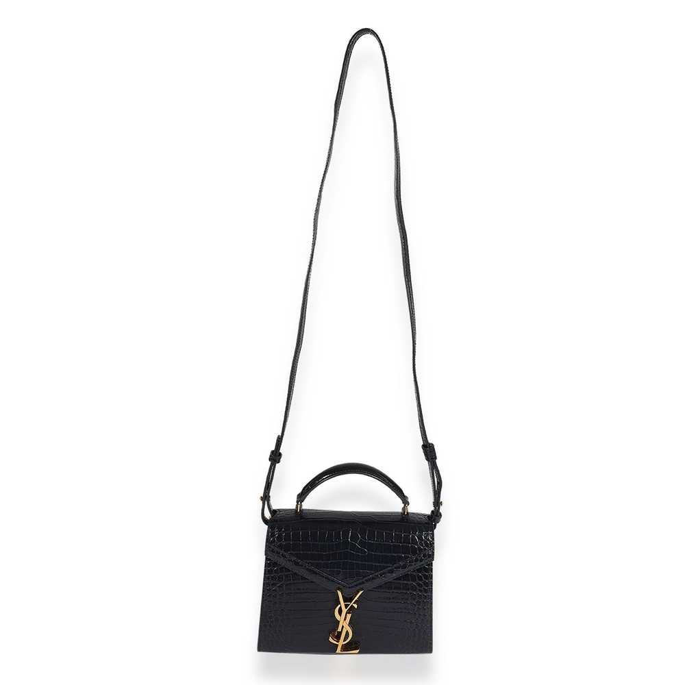 Yves Saint Laurent Saint Laurent Navy Crocodile-E… - image 8