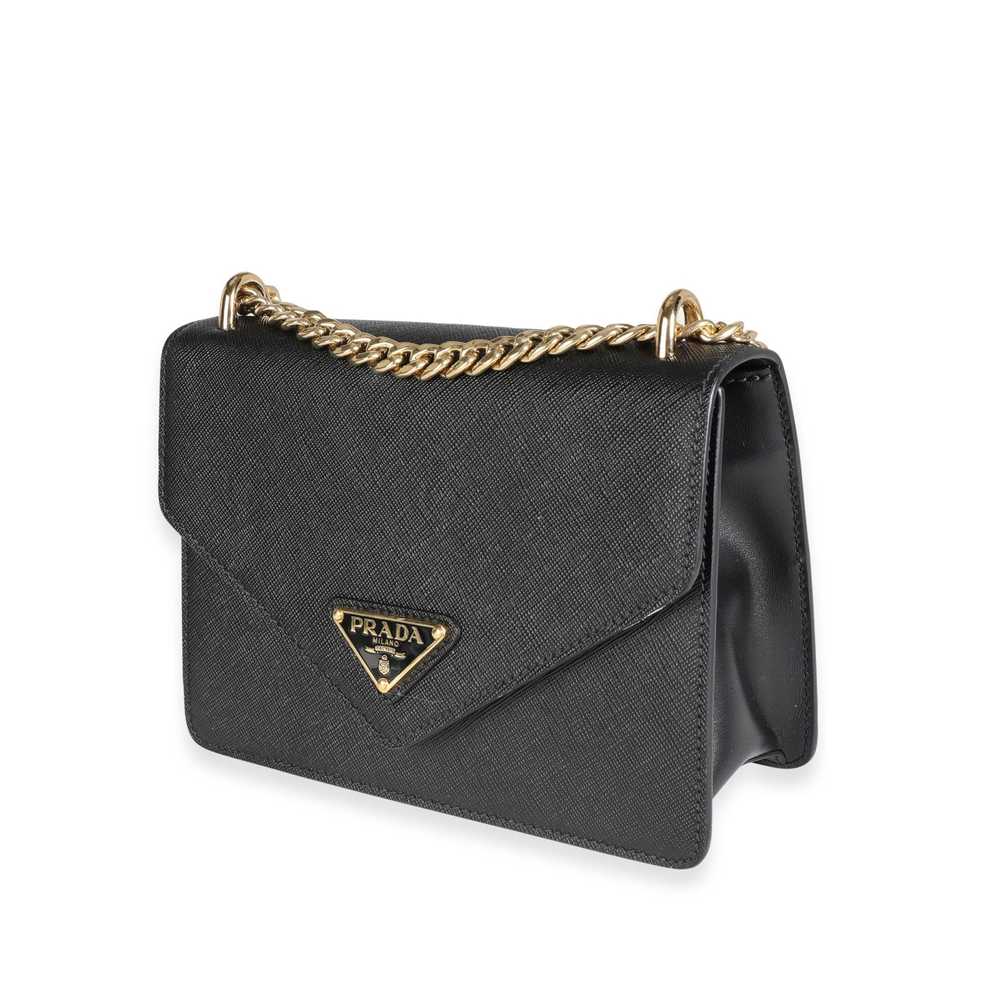 Prada Prada Black Saffiano Leather Envelope Shoul… - image 2