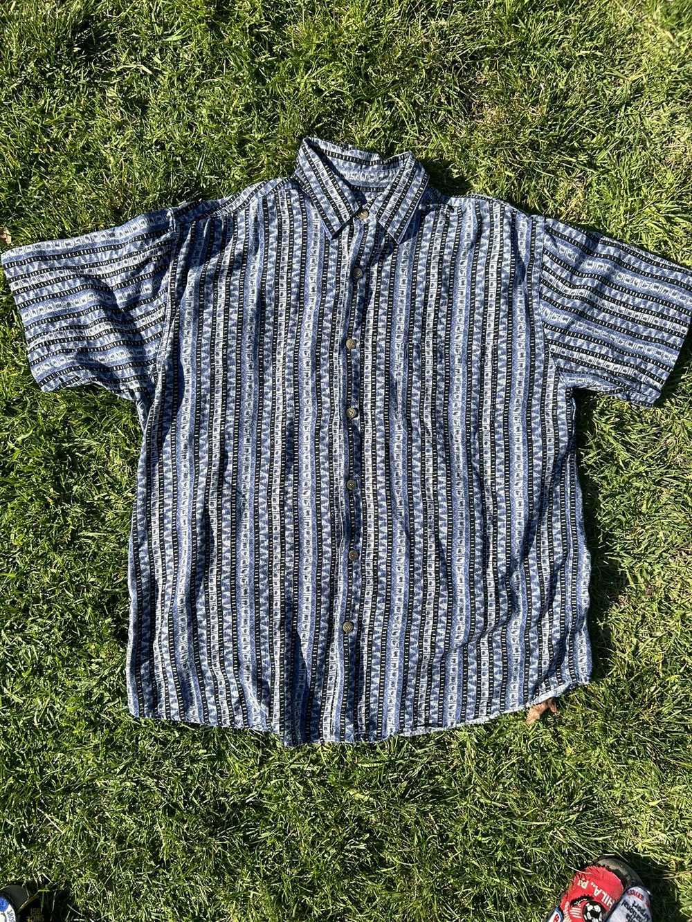 Vintage Vintage Stripped Short Sleeve Button Up - image 1