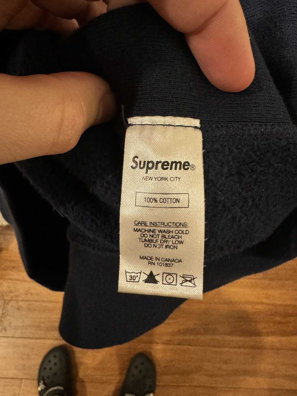 Supreme Supreme Classic Ad Hoodie Navy SS19 size … - image 10