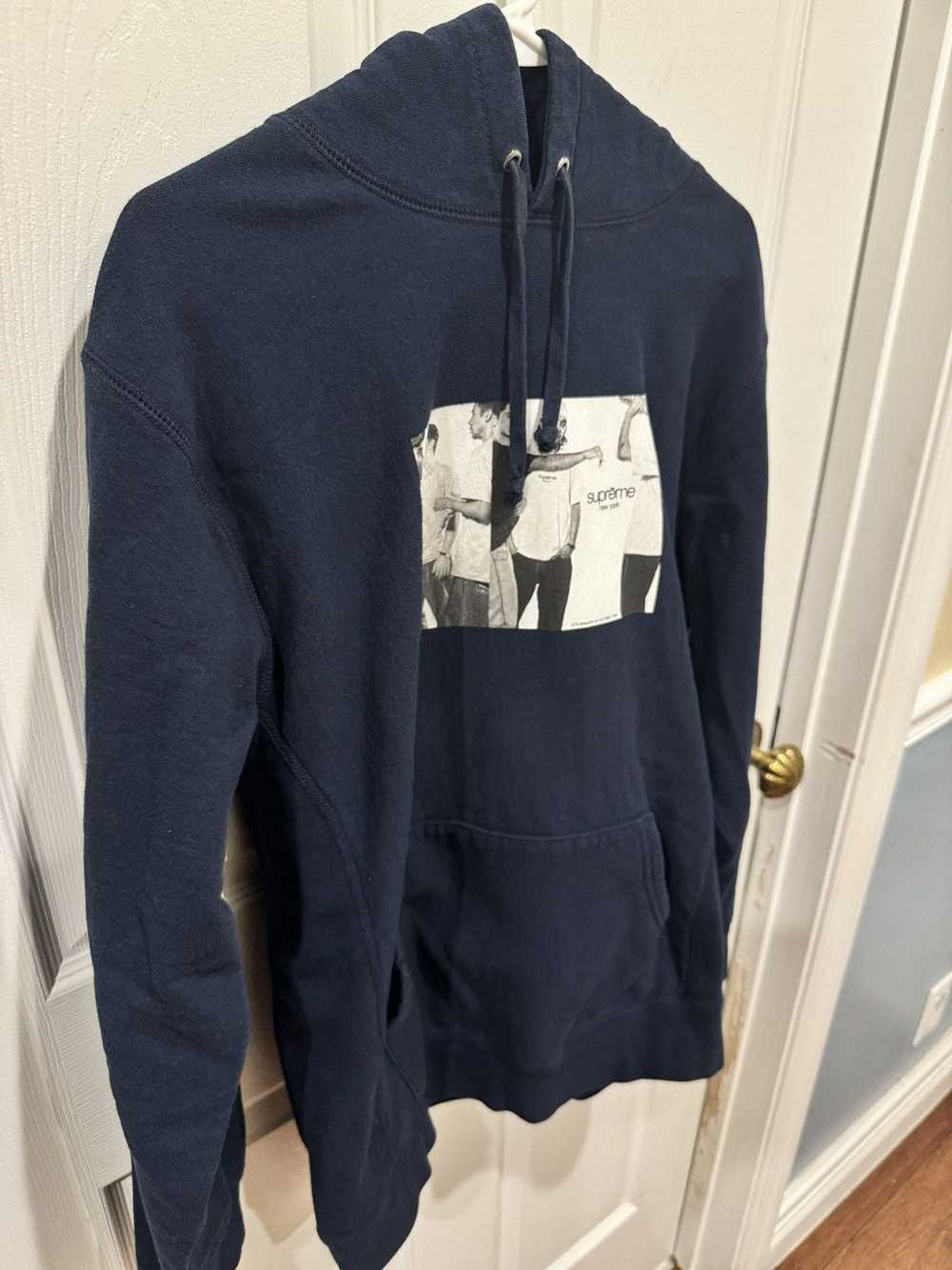 Supreme Supreme Classic Ad Hoodie Navy SS19 size … - image 3