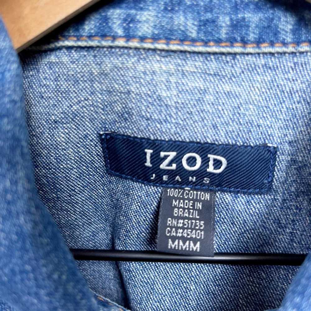 Izod IZOD Jeans Vintage 90s Denim Trucker Jacket … - image 5