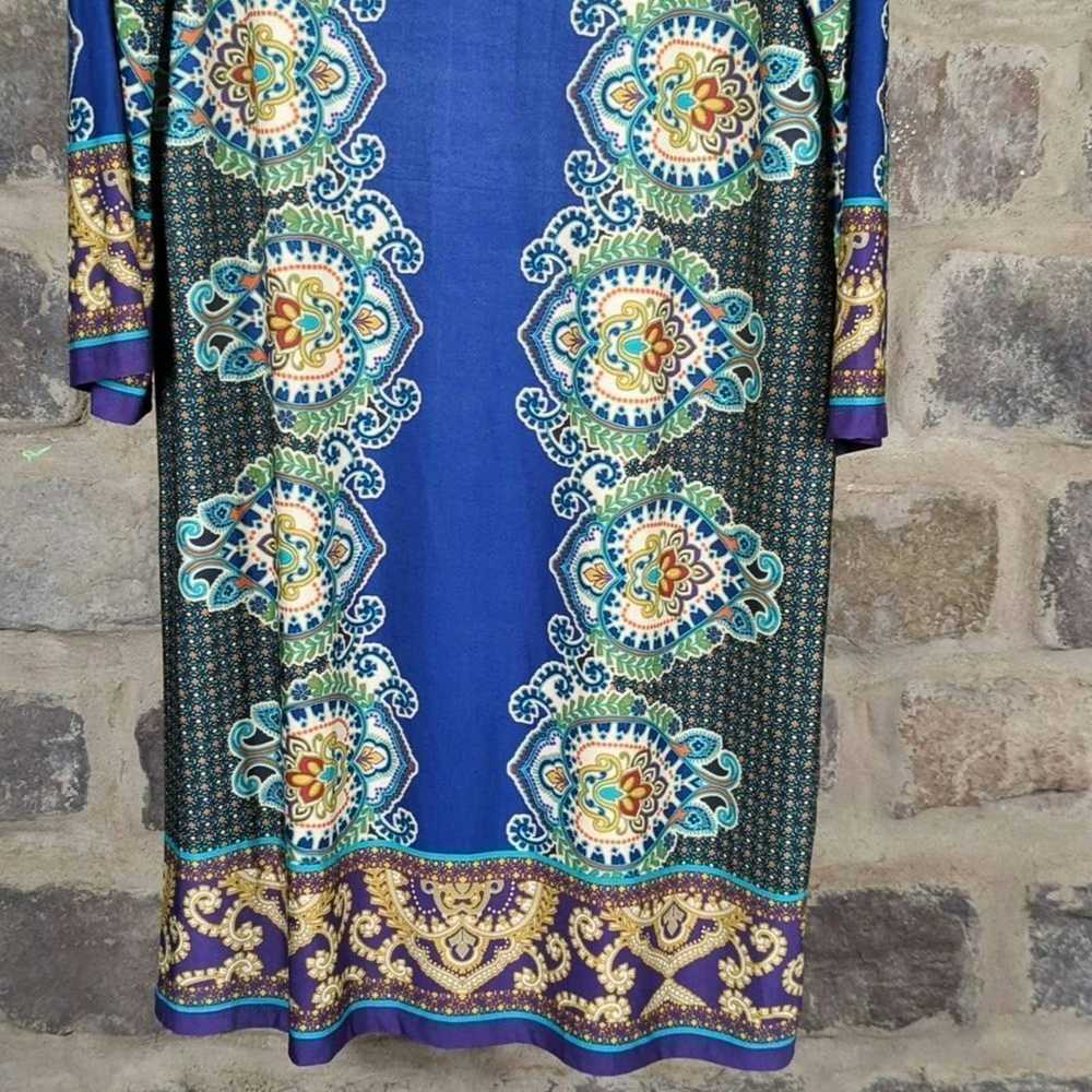 Other Sunny Leigh Boho Damask print dress size la… - image 3