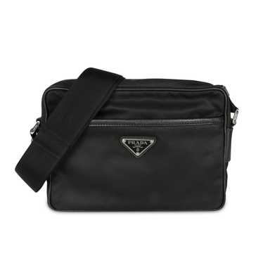 Prada Prada Black Nylon & Saffiano Leather Camera… - image 1