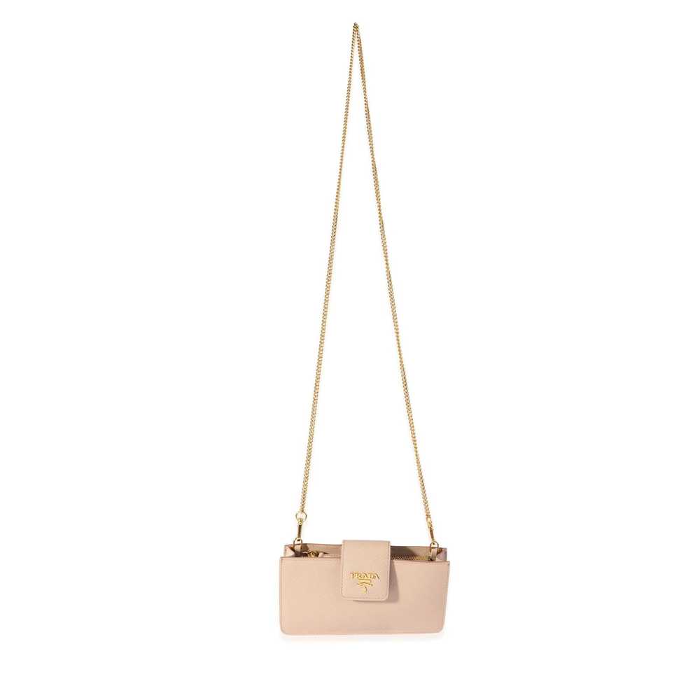 Prada Prada Beige Saffiano Leather Chain Crossbody - image 5