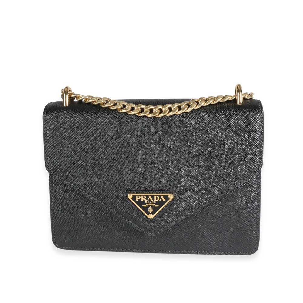 Prada Prada Black Saffiano Leather Envelope Shoul… - image 1